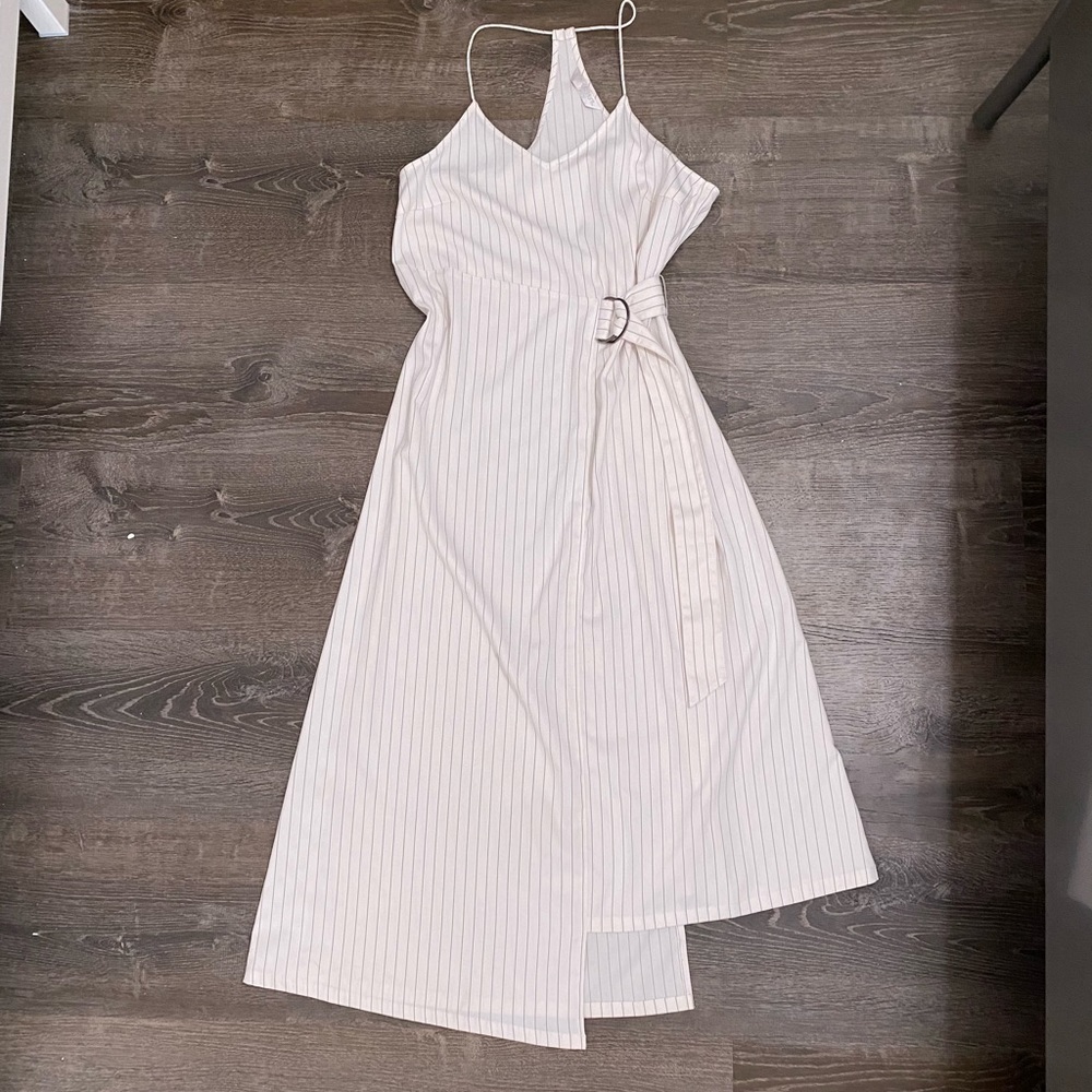 Asymmetrical stripe dress